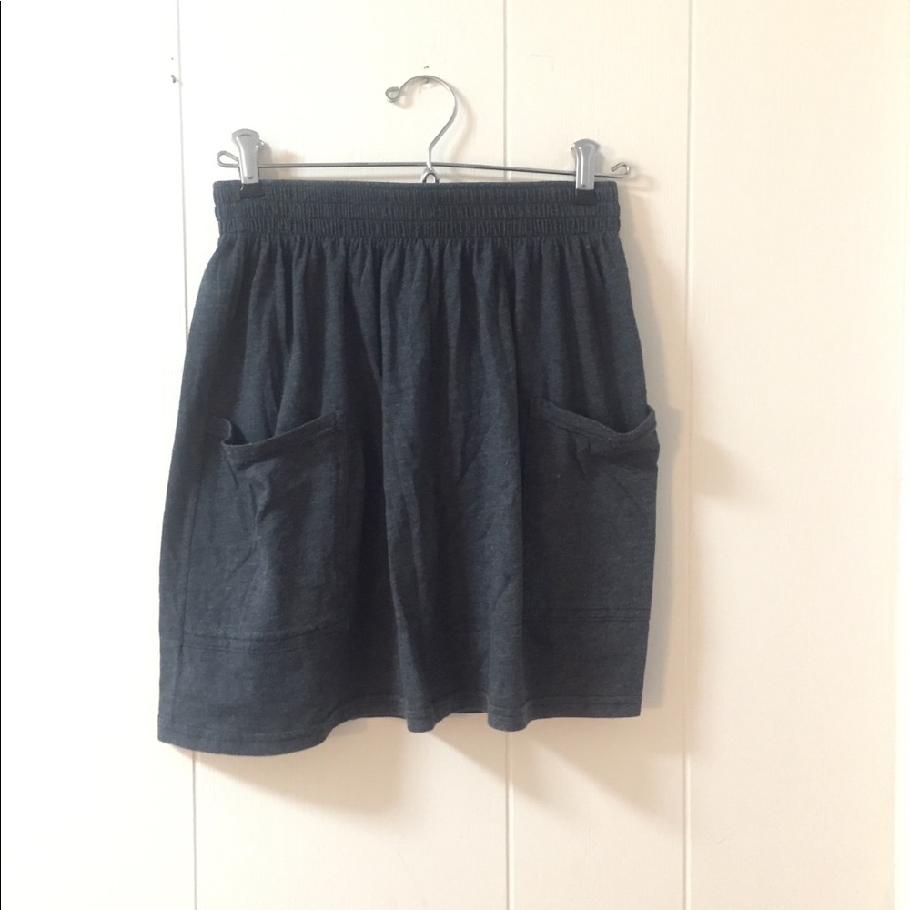 American Apparel Dark Grey Pocket Skirt